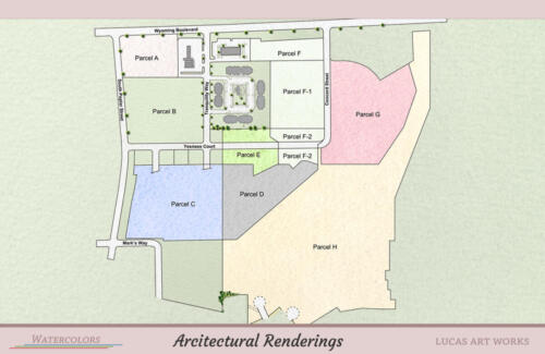 Architectural Watercolor Renderings Commercial Development - New Retail Development