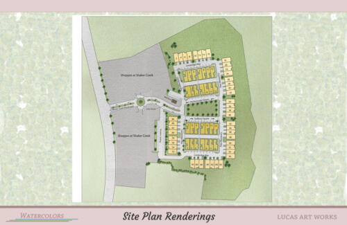 Site Plan / Plat Plan Color Rendering - Commercial and Multi family townhouse development
