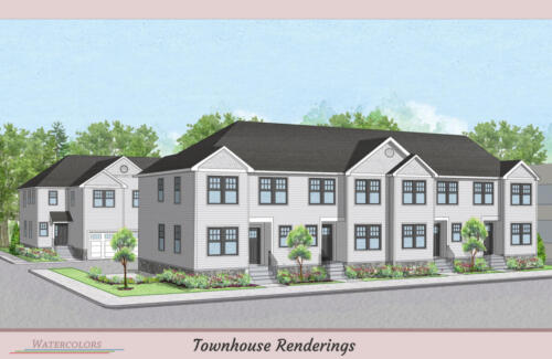 Architectural Watercolor Renderings New townhouse - 2 Story Townhouses
